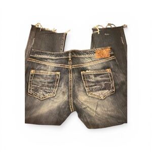 Stylish Distressed Dark Blue Jeans